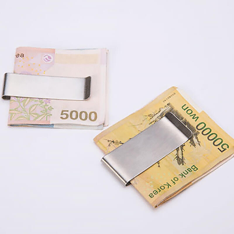 Stainless Steel Money Clip Bill Card Hi-pass Organizer Tongs