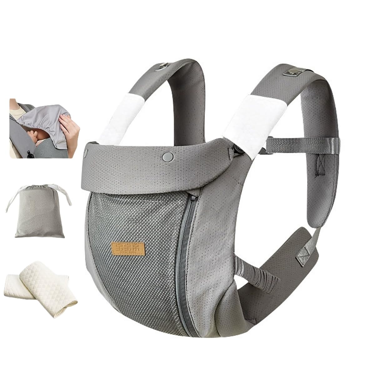 

Baby Fits Newborns to 12 Breathable Foldable and Includes Drool Cover Carrier, Sling, Months, Face-to-Face Carry, Forward-Facing Carry, Mesh,