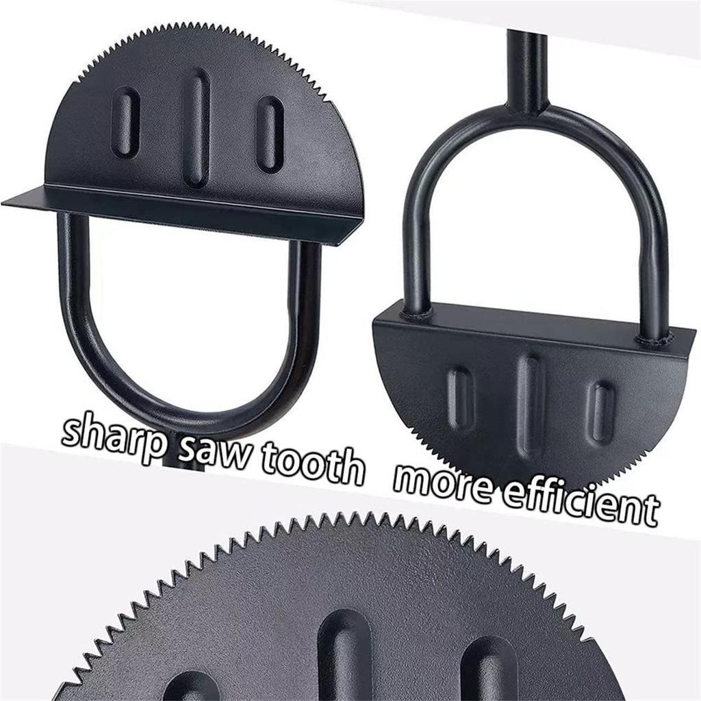 Manual Half-Moon Serrated Edging Shovel for Gardening