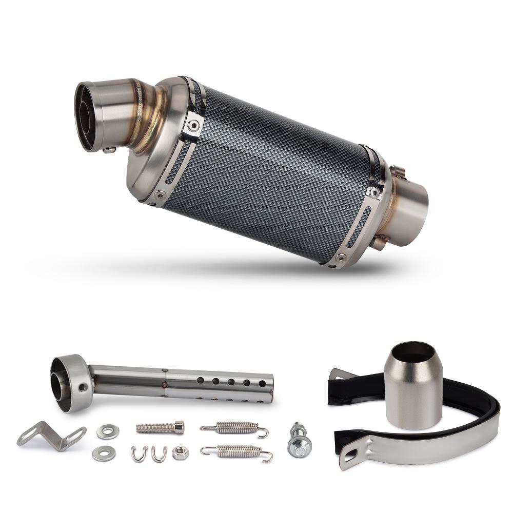 Universel 51mm Motorcykel Udstødning Lyddæmper Escape Moto med DB Killer Til PCX125 FZ1N Z900 CBR500R R6 R25 R3 R1 250SR 400NK