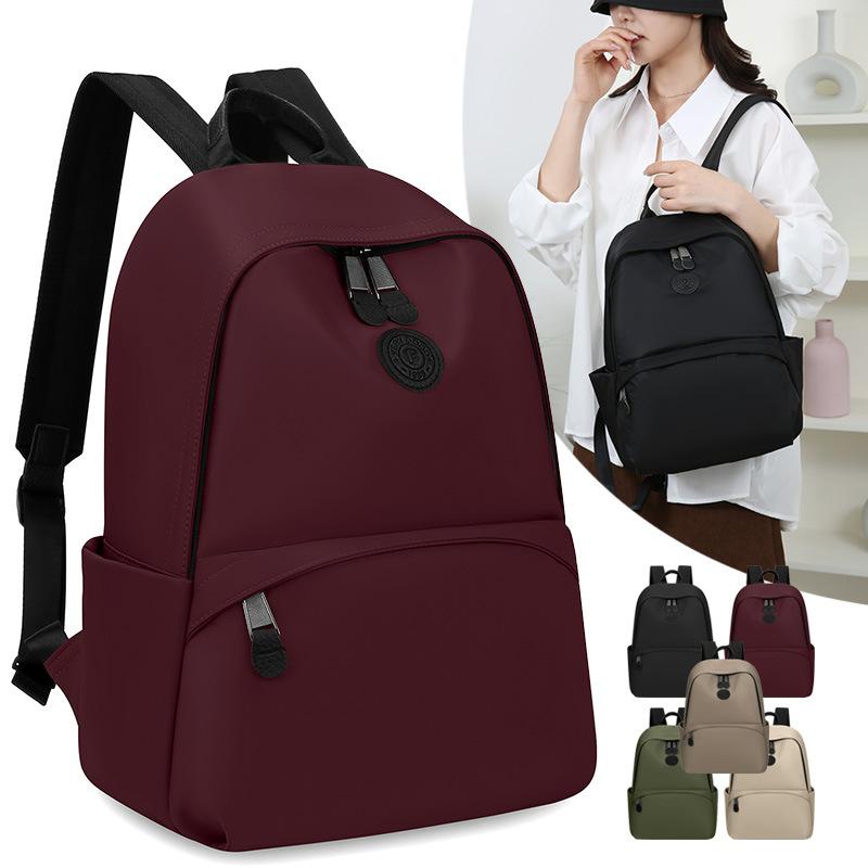 Schoolbag New Simple Nylon Backpack Leisure Commuter Travel Lightweight Large Capacity Backpack Fashion Versatile Trend School Bag