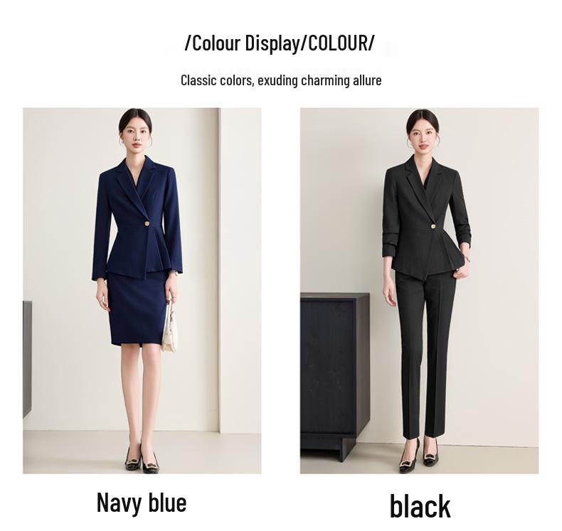 Damen Professionelles Anzugset - Neue Herbst 2025 Formelle Kleidung für Juweliergeschäft, Schönheitssalon und Hotelrezeption