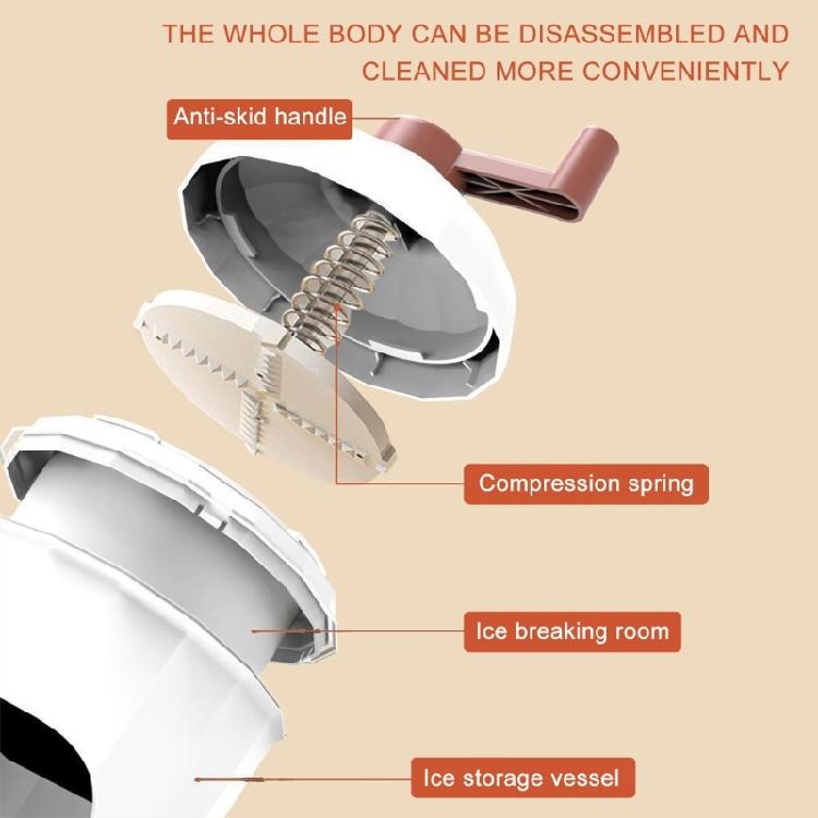 Practical Snow Cone Maker Refreshing Ice Drink Maker Manual Snow Cone Machine with Delicate Ice Molds