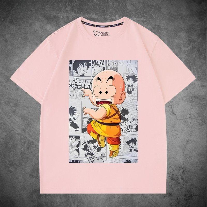 Dragon Ball Wukong joint short-sleeved T-shirt male queen big hand-painted same men's and women's pure clothes loose halfsleeves