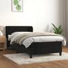 Exclusive House - Slatted Bed Base with Mattress Black 90x190 Cm Velvet