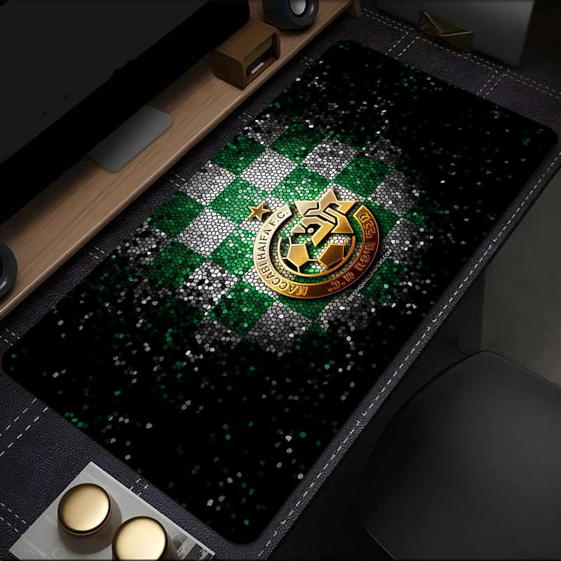 Maccabi Haifa Football Crest mouse pad, rubber base, esports desk mat, mouse pad for gamers and office use, gaming desk , easy to clean mat