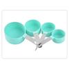 Measuring Cups Spoons Green PP 403 Stainless Steel Hanging Hole Design Double Scale Easy Cleaning