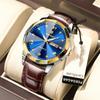 Top Brand Belt Men's Watch Waterproof Luminous Fashion Quartz Double Calendar Temperament Watch