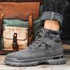 British Style Boots Men Fashion Outdoor High Top Sneakers Male New Ankle Boots For Men Casual Motorcycle Shoes Punk Men’s Shoes