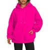 Women Fall Winter Hoodie Thick Hooded Long Sleeves with Big Pocket Plus Size Mid Length Solid Color Loose Elastic… More
