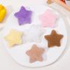 6Pcs New Cute Five-pointed Star Solid Color Plush Hair Clip air Ring Hair Clips for Kids Fashion Headdress Baby Hair Accessories