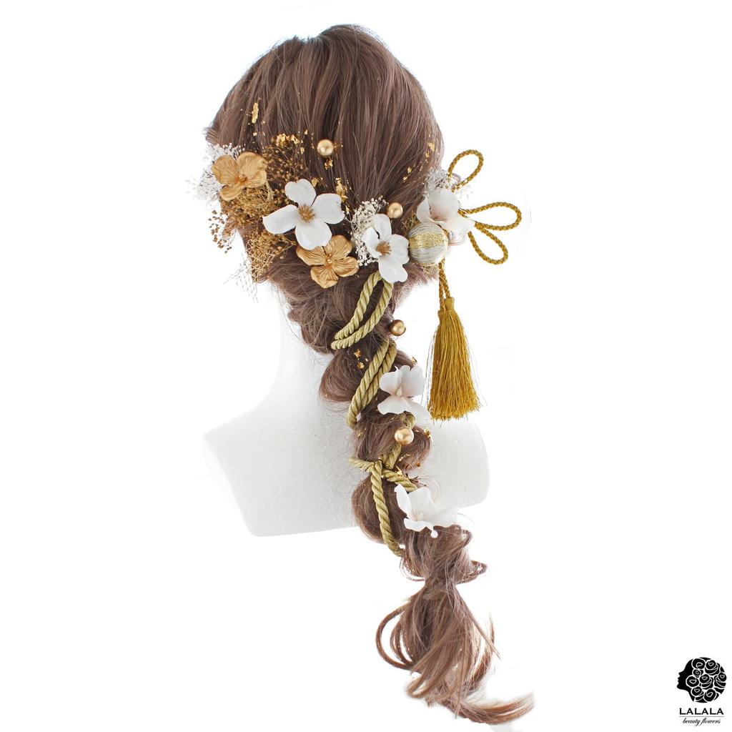 beauty Gorgeous hair ornament perfect for entrance fireworks and 20th birthday gatherings 2490h [LALALA flowers] coming-of-age ceremonies,