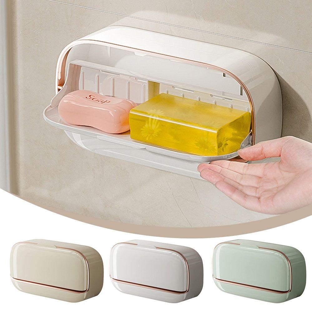 Large Waterproof Soap Box Punch-Free Bathroom Drain Soap Box Soap Dish  Bathroom Accessories