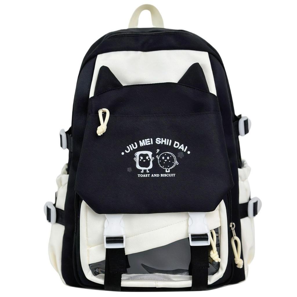 Schoolbag new high-value college style fresh and sweet contrasting color splicing backpack junior high school students lightweight large-capacity 