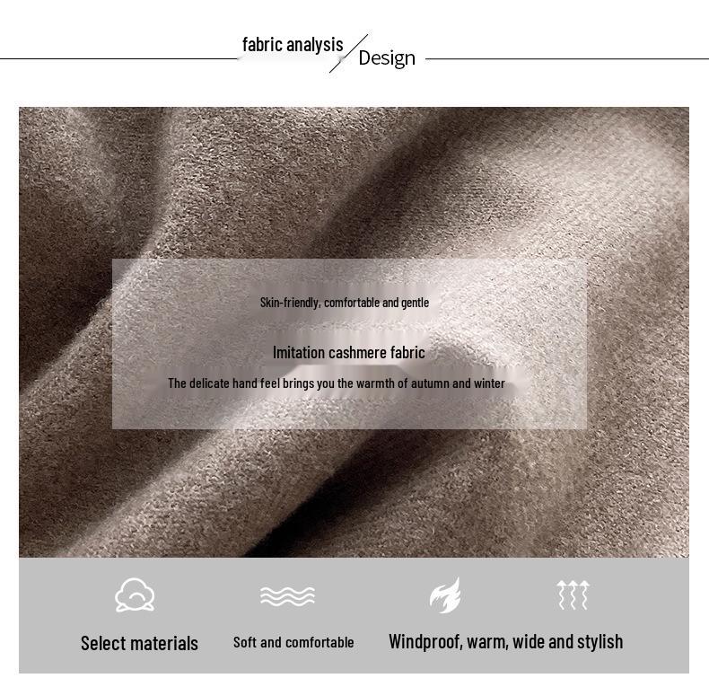 2024 Soft Imitation Cashmere Scarf: Women's Autumn-Winter Korean Style Warm Neck Warmer - Couple's Cold Protection Long Shawl.