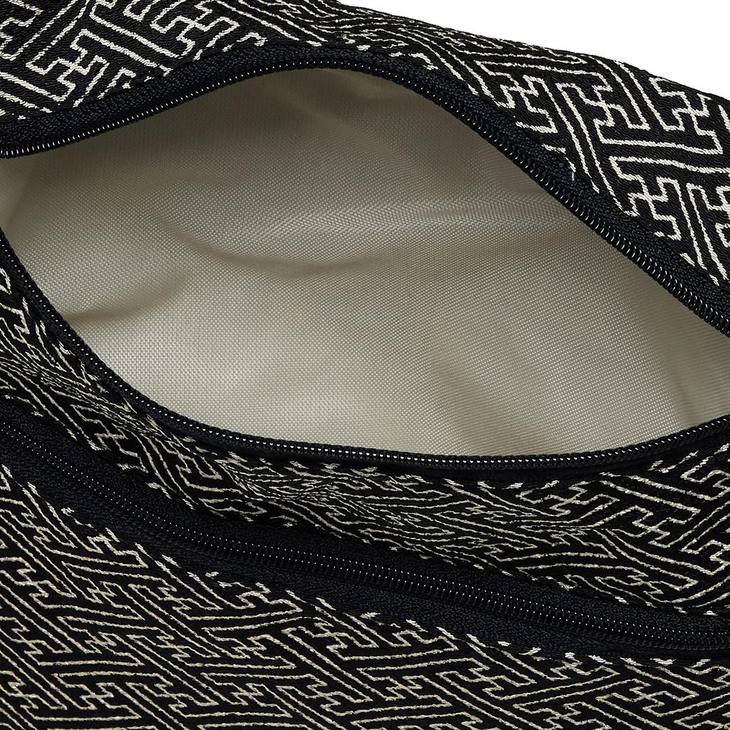Komon Japanese Style Bag Chirimen Saaya Black [WAKOMONO Kobo] [0433-4] Sacoche, Pattern,