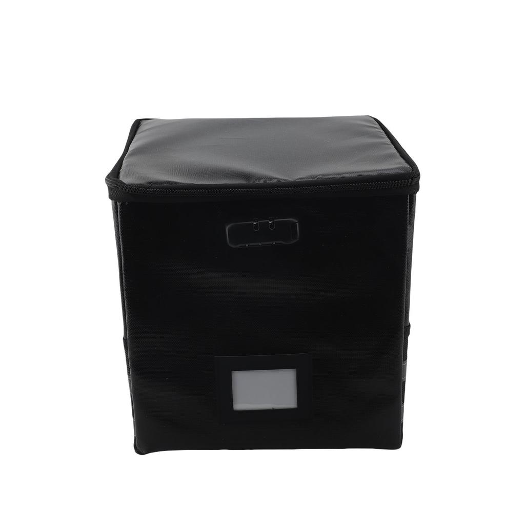 Record Storage Box Large Capacity Foldable Water Proof Fire Proof Record Case with Lock for 12 Inch Records
