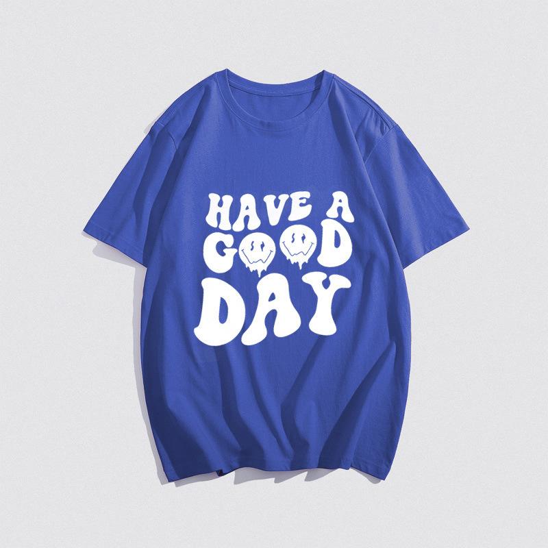 Cotton T-Shirts Unisex Men's Women's T-shirts Short-sleeved Drawings Loose Casual Wear