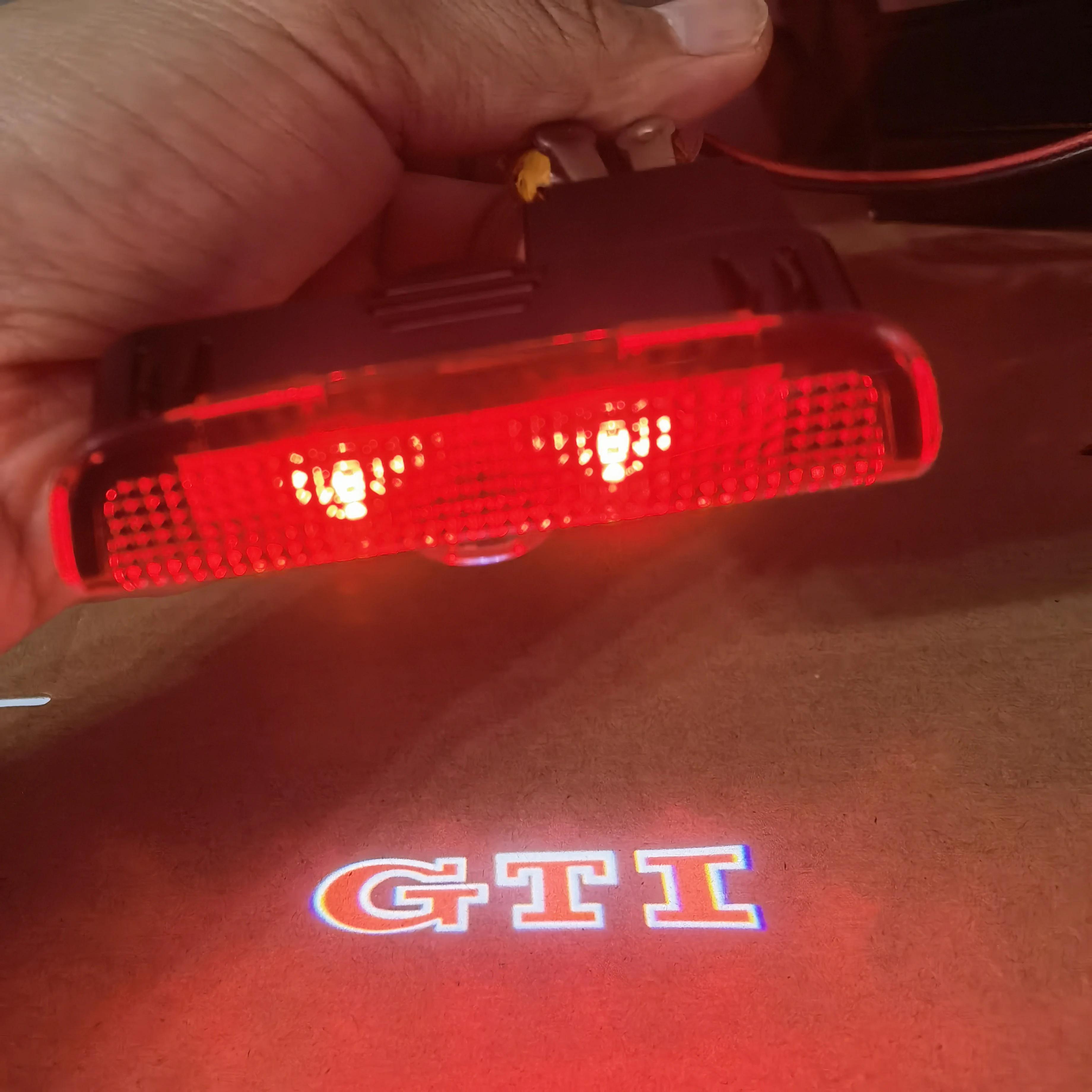 

Golf 3 4 MK3 MK4 2026 Hot For VW VOLKSWAGEN 2pcs Red GTI Badge Door Light GTI Welcome Light Ghost Shadow Light Fit For Touareg P