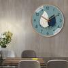 10inch Wall Clock Round Leaf Pattern Quiet Noiseless Number Home Improvement Precise Anti-fog Mirror Surface Home Clock Household Supplies