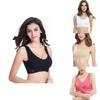 Women Lady Sexy Front Cross Adjustable Side Buckle Lace Vest Wireless Sport Bra For Ultimate Comfort And Style