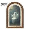 Halloween Entryway Decor Ghost Arch Wooden Sign, Cute Table Rustic Farmhouse Decoration Shelf Decor, Decorative Wall Art for Mantel Living Room