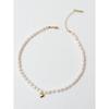 French Retro Freshwater Pearl Smiley Heart Pendant Necklace - Korean Style Women's Choker