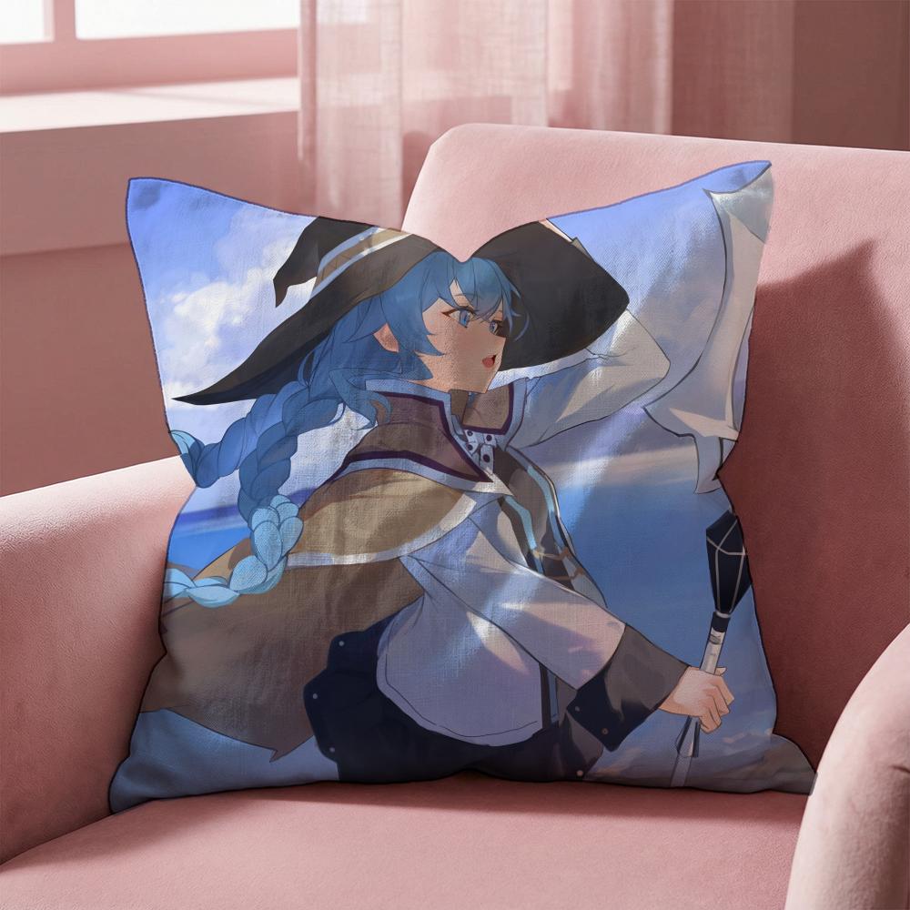 M-Mushoku T-Tensei Anime Cushion Cover Multi-Scene Pillow Cover for Home & Car - Reversible, Soft & Durable for Daily Use