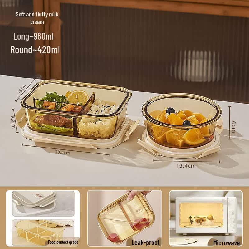 Qiwei 2026 Microwave-Safe Glass Lunch Box