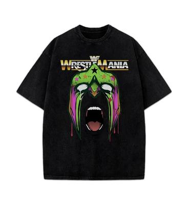 Vintage Stil Wrestlemania WWF Ultimate Warrior Individuelles Design Herren T-Shirt