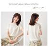 Ice Silk Hollow-Out Knit T-shirt for Moms - Lightweight, Loose-Fit Short-Sleeve Summer Top for Middle-Aged Women.