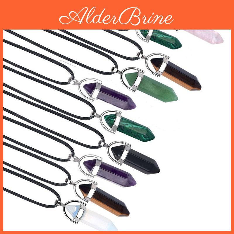 Exquisite Natural Quartz Crystal Necklace With Hexagonal Column Pendant For Collection