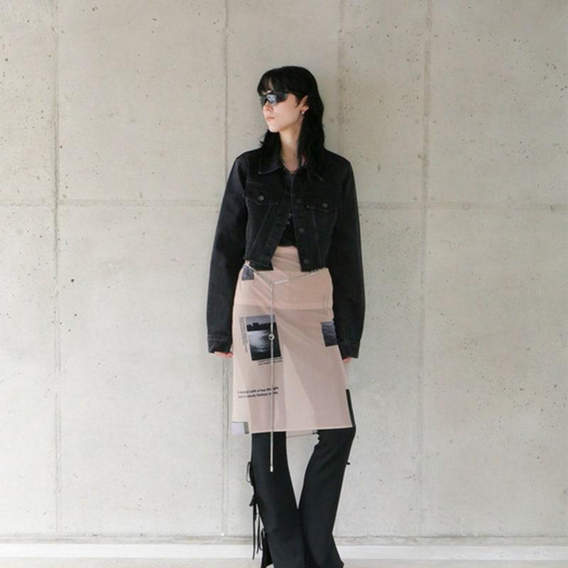 Ellonarc Nude Mesh Scarf_beige