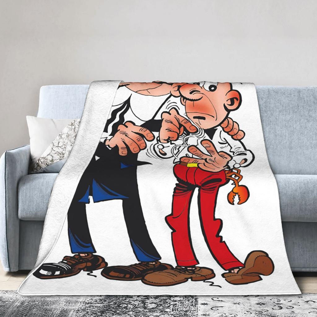 Mort & Phil Mortadelo y Filemón Blanket  Warm Soft Graphic Plush Throw Blanket For Home Decor Picnic Flannel Bedspread Bed Cover