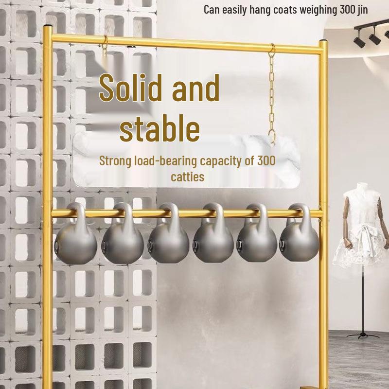 Movable Double-Layer Drying Rack with Wheels for Indoor and Balcony Use