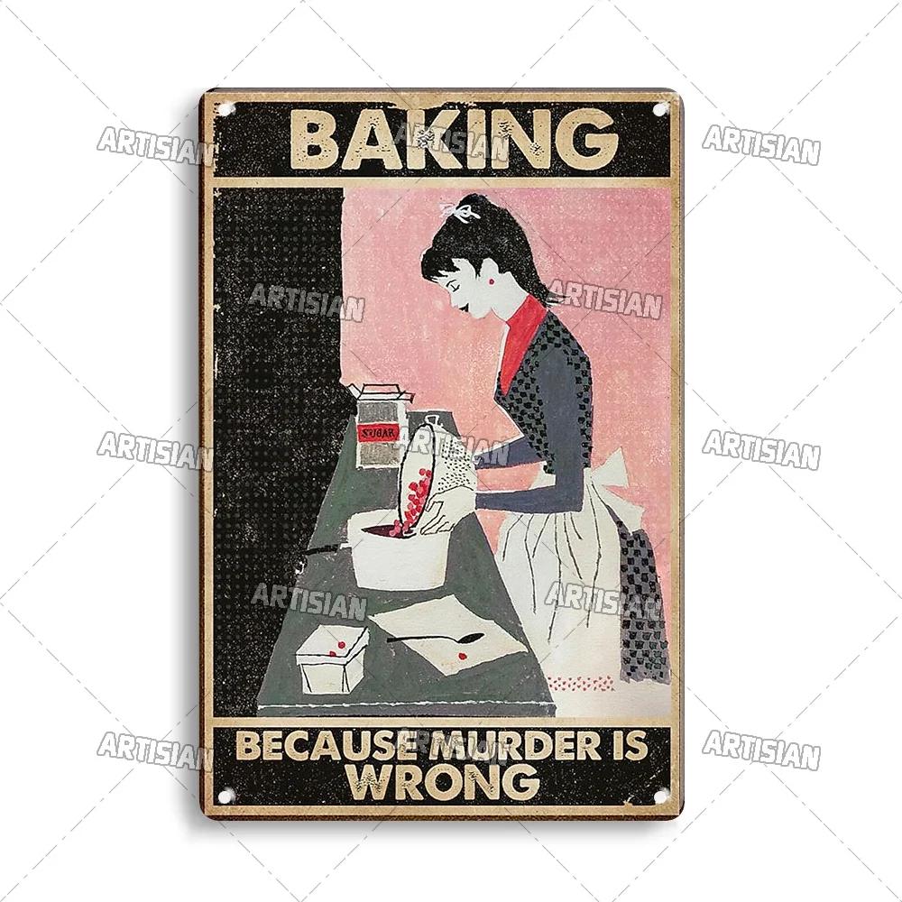 Artisian Kitchen Metal Plate Baking Tin Sign Retro Decorative Poster Wall Decor Garage Bar Pub Club Hotel Kitchen Home Man Cave
