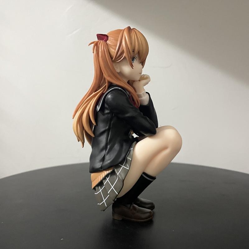 15cm Asuka Langley Soryu Action Figure Manga Shikinami Figurine Anime GK Statue Peripheral Model Ornament PVC Desktop Decor