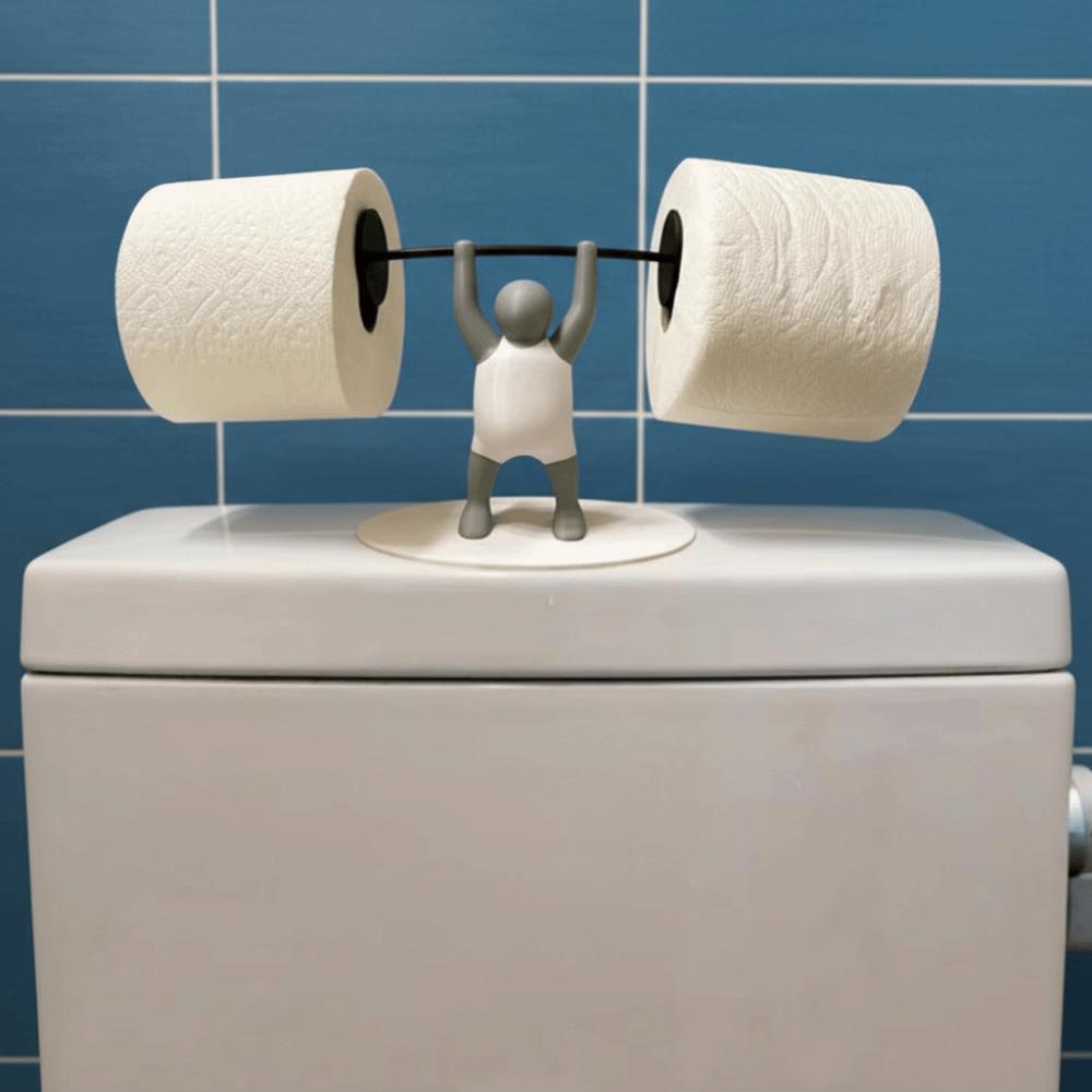 Funny Barbell Toilet Paper Holder Space Saving 3D Printed Toilet Paper Rack Home Decor