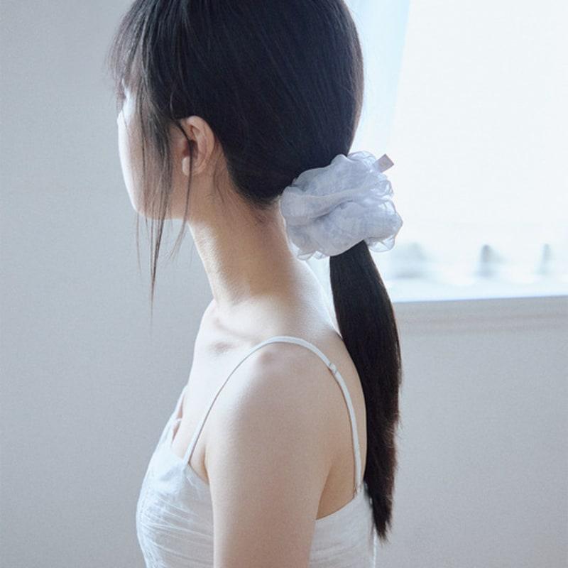 GOCORI Bagel Scrunchie - Blue Check