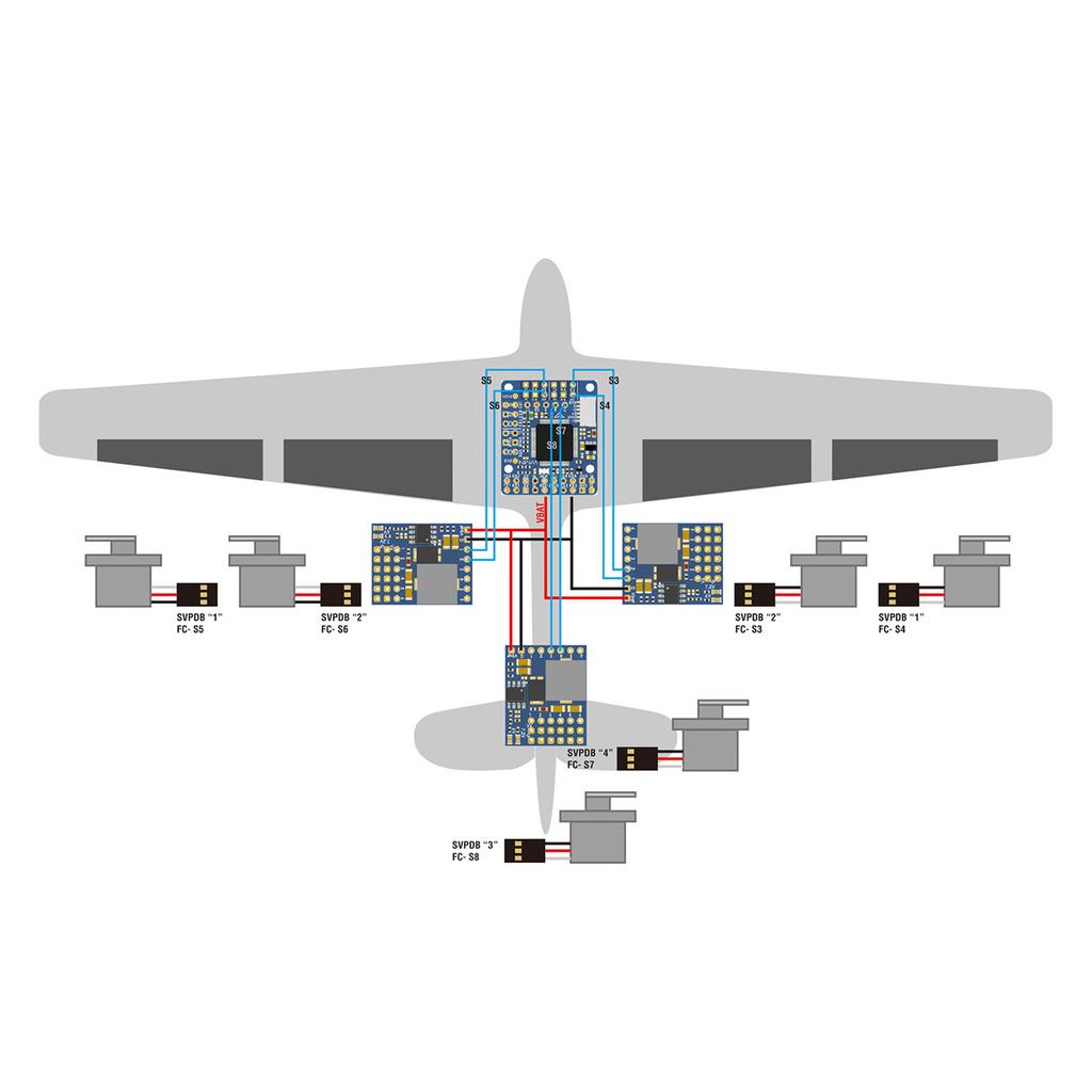 MATEK SERVO PDB Flight Controller 2.54mm Pin Power Distribution Board with BEC for Model Aircraft Servo Part