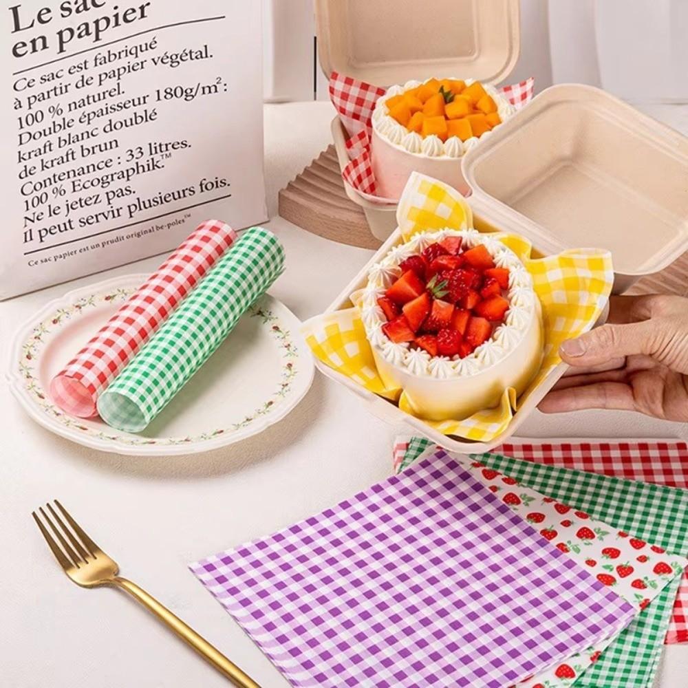 100 szt. Wielokolorowy Papier do Pieczenia Odporny na Tłuszcz, Arkusze Pre-Cut, Papier do Owijania Posiłków, Grill na Podwórku