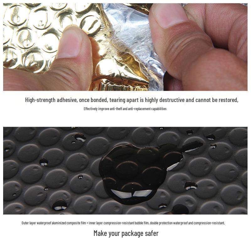 Luxury Laser Aluminized Metal Bubble Bag for Clothing Packaging