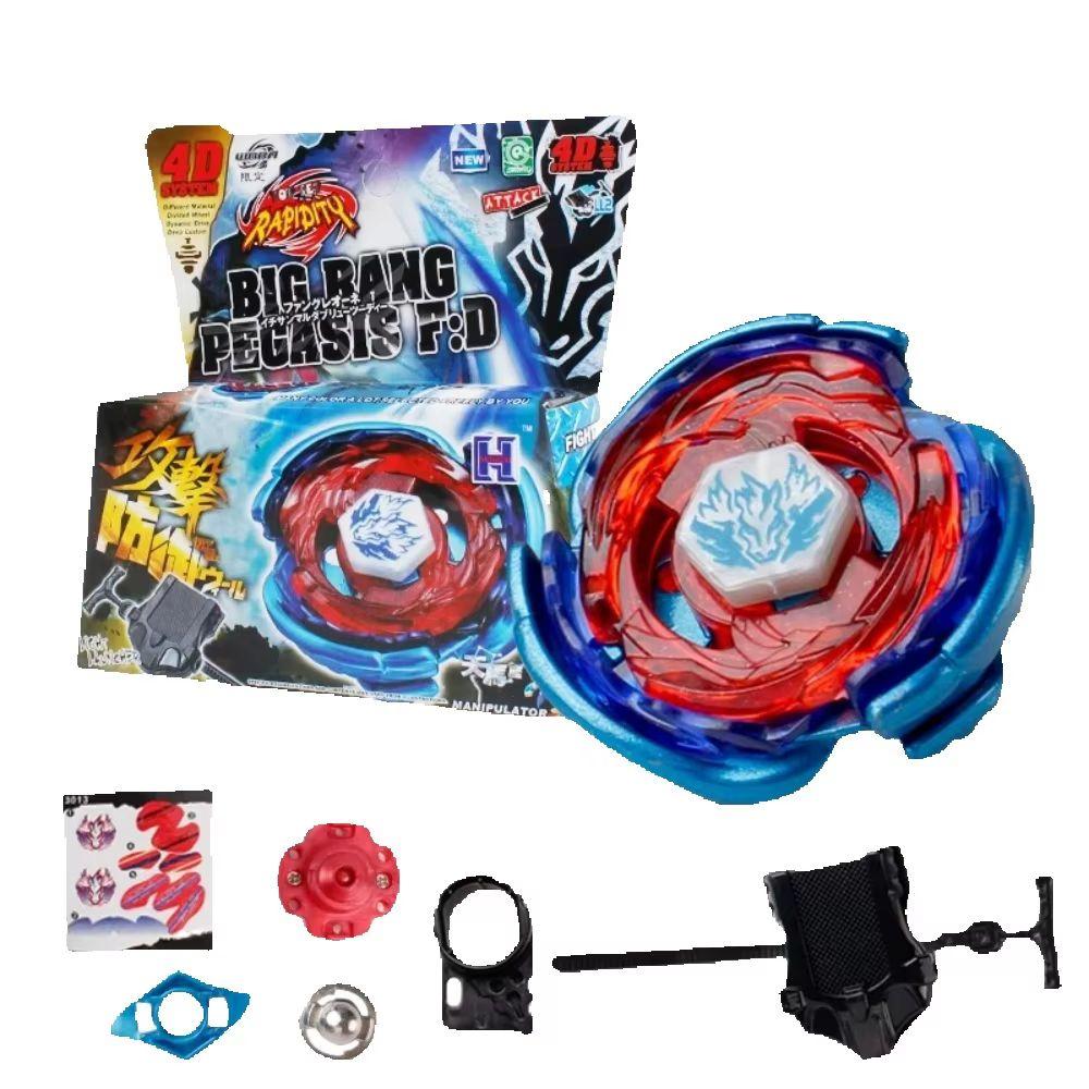 Takara Tomy 4D Metal Fusion Spinning Top Set With Launcher, Battling Gyro Toy, Interactive Gift (Random Parts)