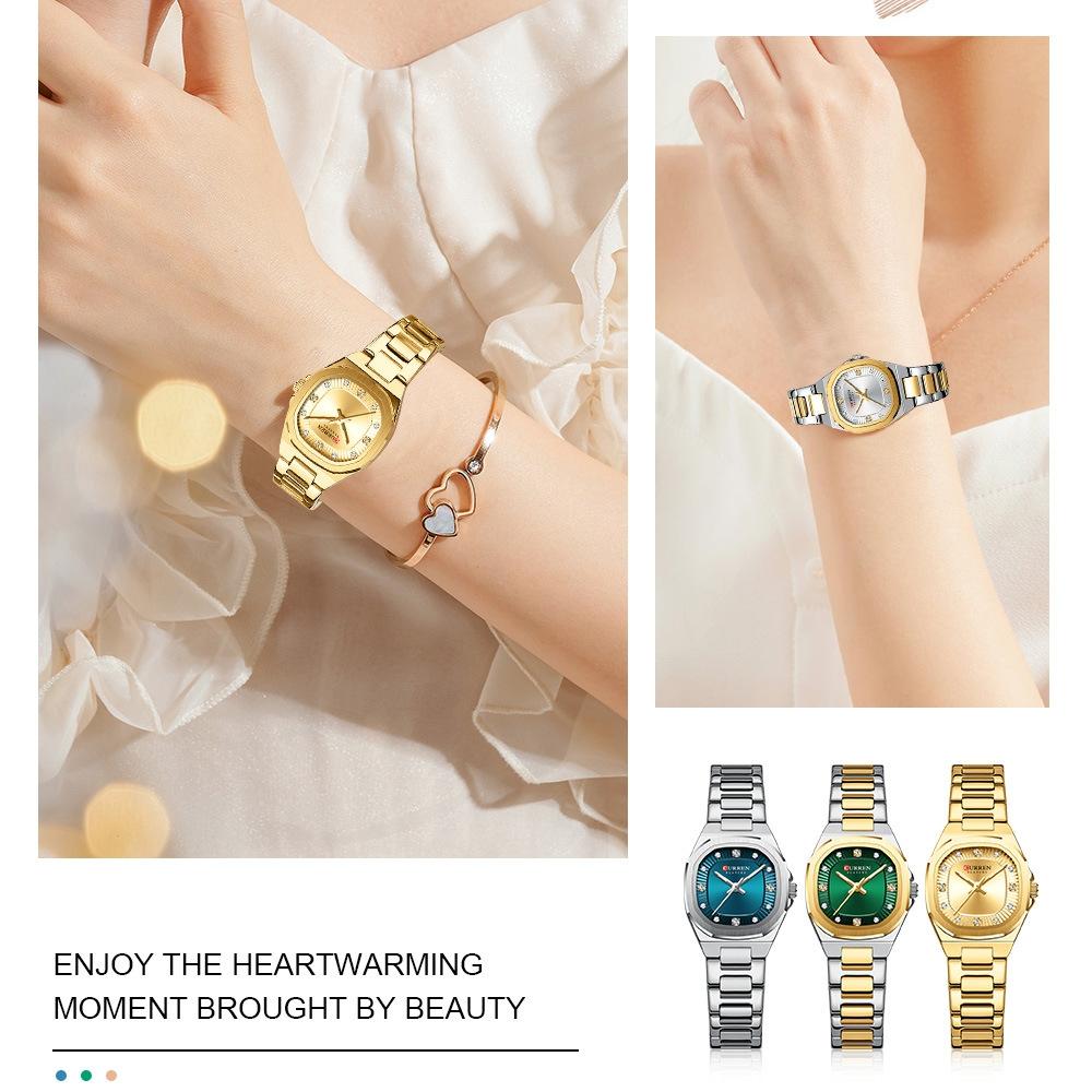 Elegant Women Wristwatch Waterproof Luminous Watch Ladies Stainless Steel Quartz Square Dial Women's Watches