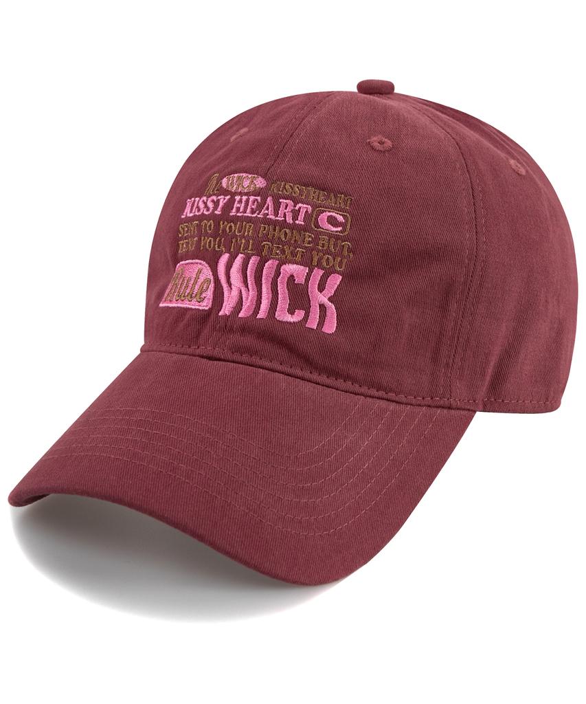 Wig Kissy Heart Cotton Peach Ball Cap