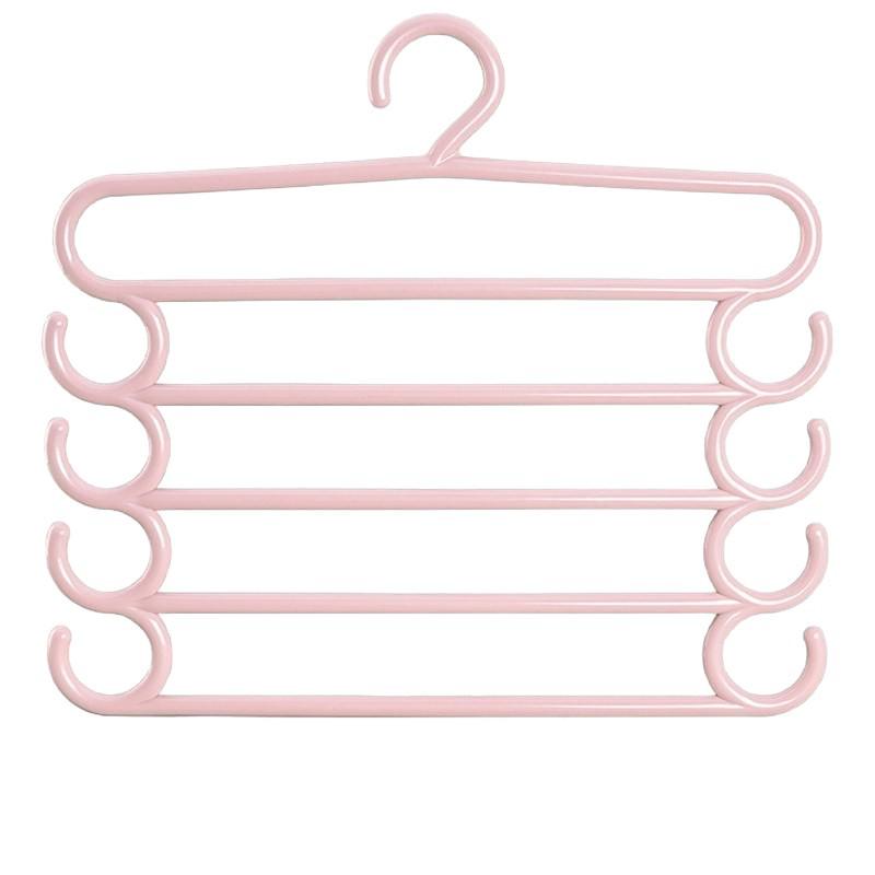Multilayer Pants & Clothes Hanger Rack with Clips | Space-Saving Wardrobe Organizer