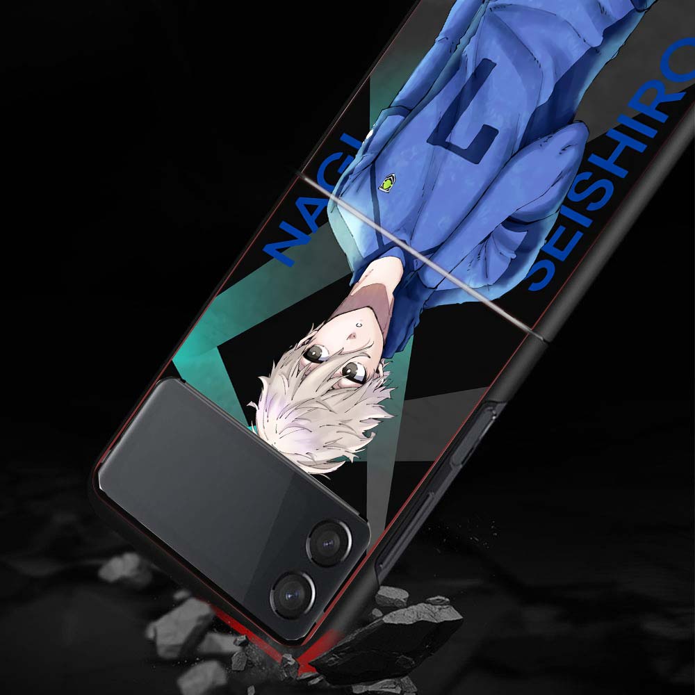 Heißes Anime Blue Lock Handyhülle Für Samsung Galaxy Z Flip 7 6 5 4 3 5G Stoßfeste Hülle Z Flip7 Flip6 ZFlip5 Flip3 Flip4 Luxus S