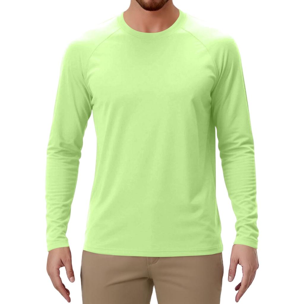 Men's Solid Color Raglan Long Sleeve Sports Top
