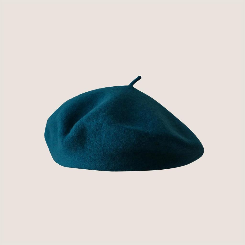 Vintage Wool French Beret for Women Solid Fashion Simple Casual Beret Solid Classic Breathable Soft Comfortable Hat for Fall Winter