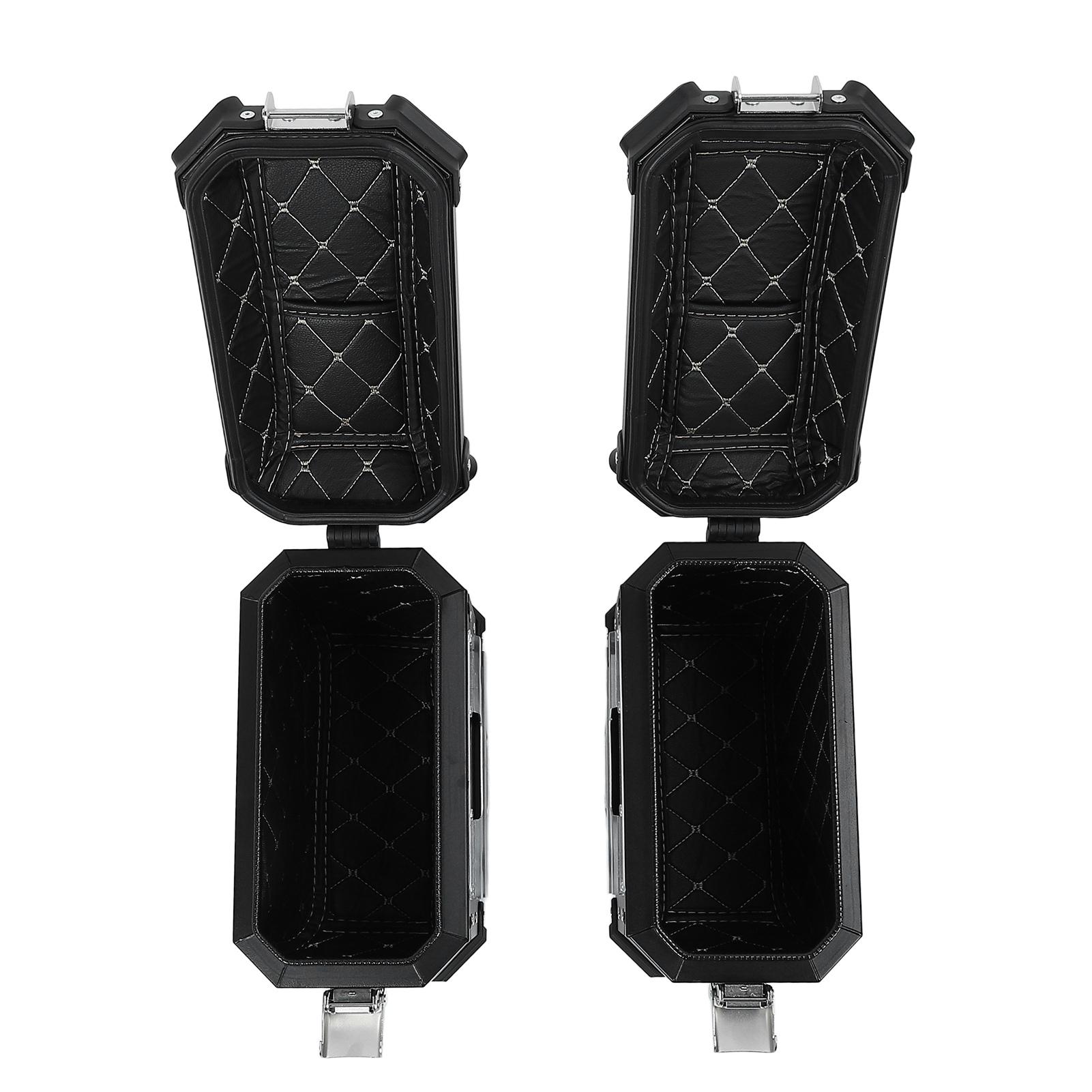 

Боковой Кофр для Мотоцикла Алюминиевый Сплав 18л Жесткий с Крепежной Рамкой Ручкой-Замком Сумка-Кофр для Шлема Багажа